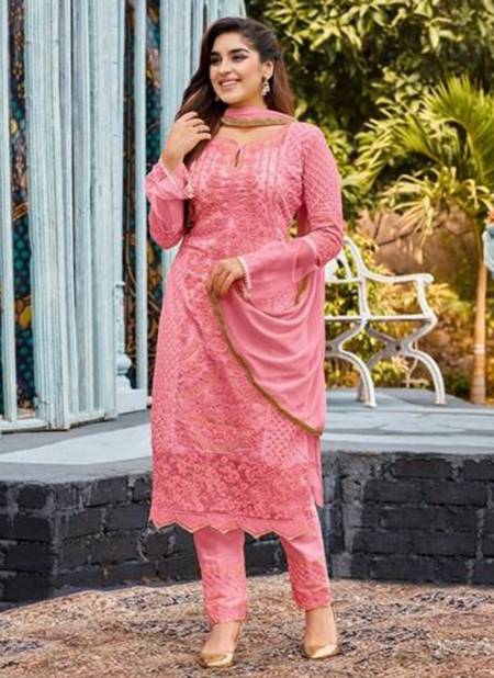 Pink Colour Mrudangi Kashish New Exclusive Festive Wear Heavy Georgette Salwar Suit Collection 2015-C